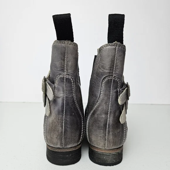 Bed Stu Ravine Booties Grey Rustic Natural Leather 6.5 - Picture 11 of 12